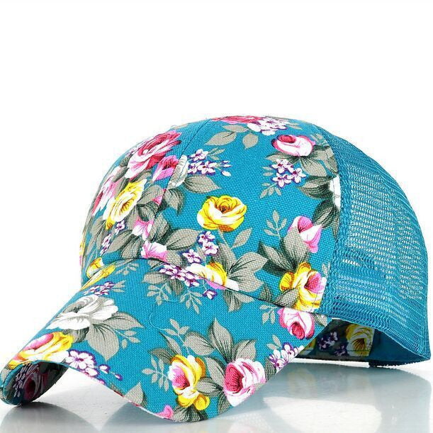 female floral hat baseball cap mesh cap spring and summer sports and leisure sun visor sun hat snapback cap-Dollar Bargains Online Shopping Australia