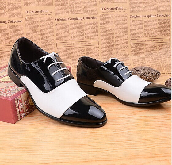Spring Autumn Fashion Men Shoes Patent Leather Men Dress Shoes White Black Male Soft Leather Wedding Oxford Shoes BJ3073-Dollar Bargains Online Shopping Australia