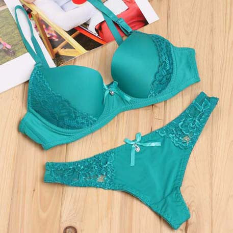 Lace Embroidery Bra Set Women Plus Size Push Up Underwear Set Bra and Panty Set 32 34 36 38 ABC Cup For Female-Dollar Bargains Online Shopping Australia