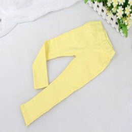 Summer Elestic Waist Children Pants Girls Jeans Pants Candy Color Solid Causal Jeans For Baby Girl Leggings-Dollar Bargains Online Shopping Australia