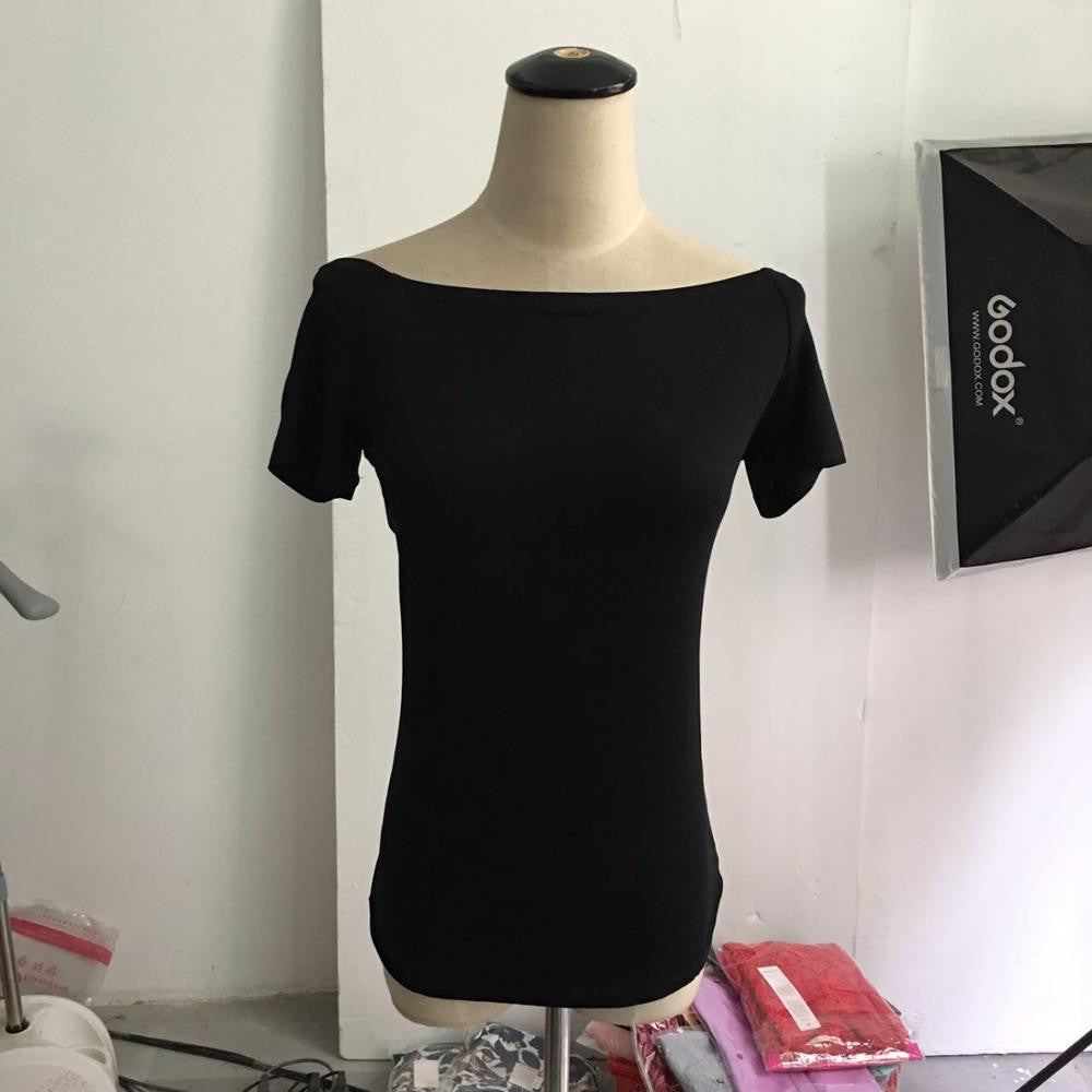 Summer Fashion Sexy Off The Shoulder Tops For Women Casual Short Sleeve Cotton T-shirts Black White Red Gray Blue Color-Dollar Bargains Online Shopping Australia