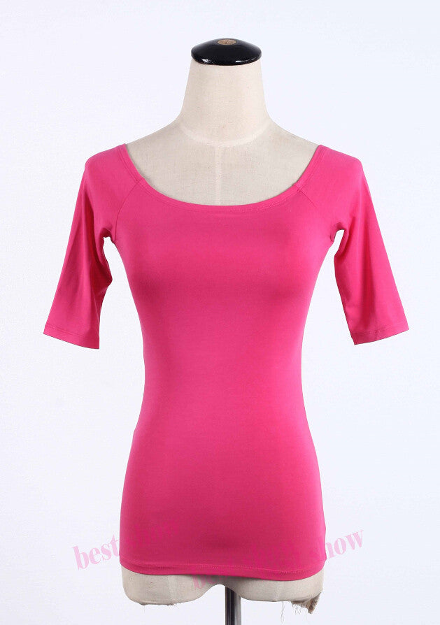 Summer Fashion Sexy Off The Shoulder Tops For Women Casual Short Sleeve Cotton T-shirts Black White Red Gray Blue Color-Dollar Bargains Online Shopping Australia