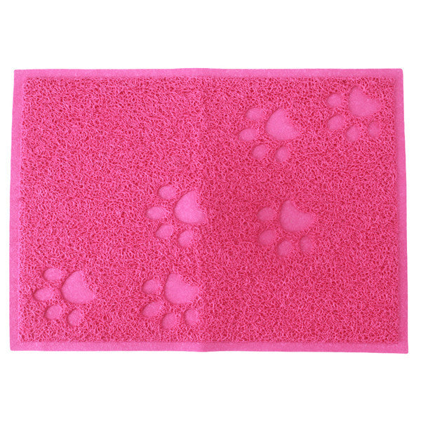 Pet Dog Puppy Cat Feeding Mat Pad Cute Paw PVC Bed Dish Bowl Food Water Feed Placemat Wipe Clean Pet Supplies PC674516-Dollar Bargains Online Shopping Australia