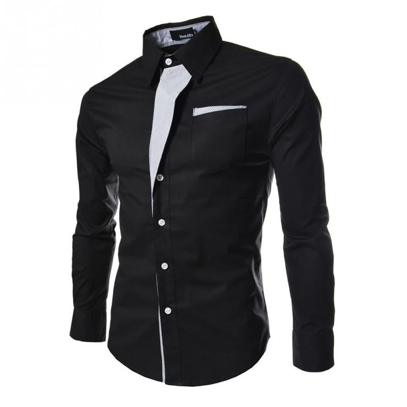 Slim Fashion Men Shirt Brand Casual Long-Sleeved-Dollar Bargains Online Shopping Australia