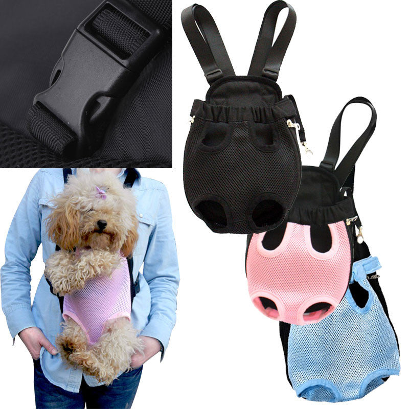 Pet Bag Dog Supplies Cat Carrier Five Holes Backpack Front Chest Backpack Pink Light Blue Black Pet Products-Dollar Bargains Online Shopping Australia