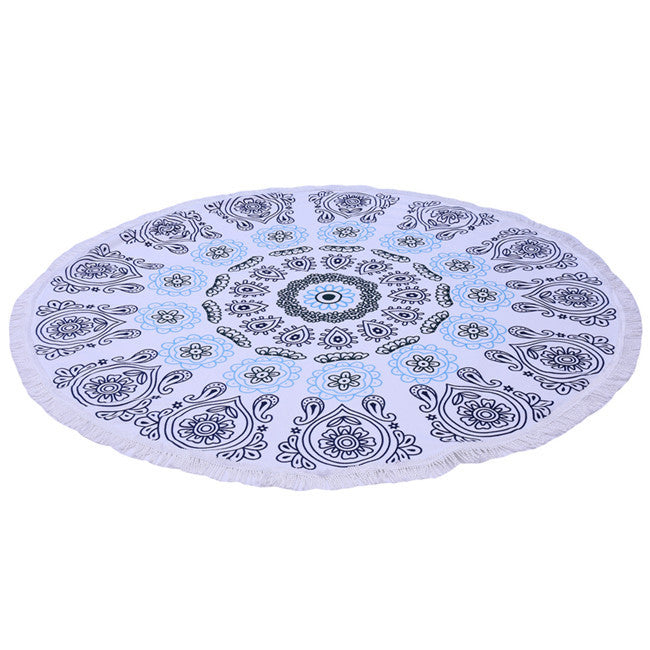 Microfiber Round Beach Towel 150cm Bath Towels Tassel Geometric Print Summer Women Sandy swimming Sunbath Baby Blanket covers up-Dollar Bargains Online Shopping Australia