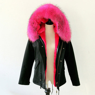 Women Winter Army Green Jacket Coats Thick Parkas Plus Size Real Fur Collar Hooded Outwear-Dollar Bargains Online Shopping Australia