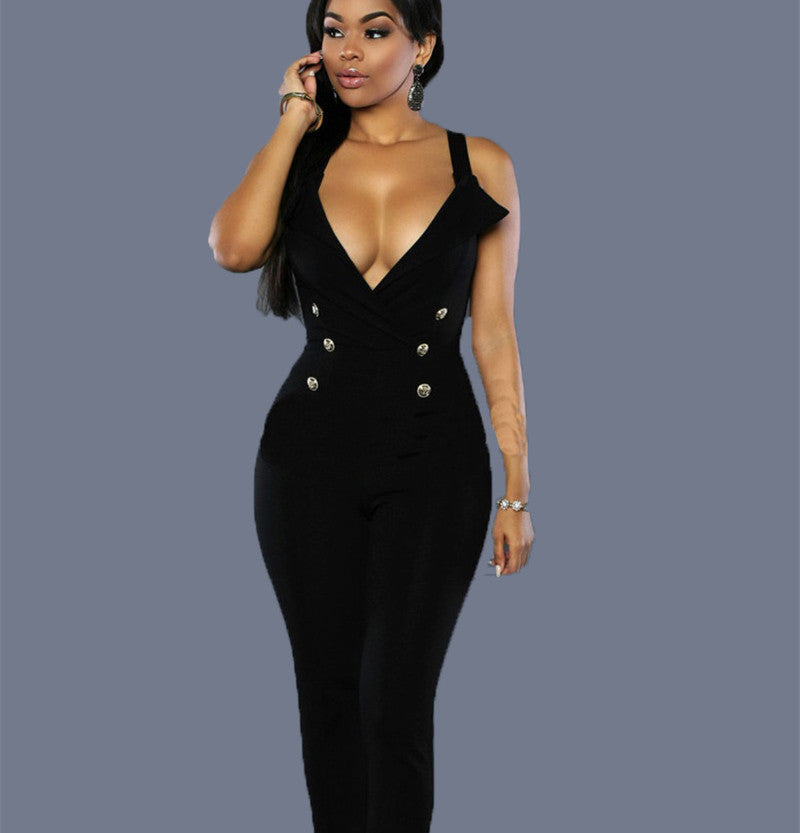 White Black Summer Style Rompers Womens Jumpsuit Sexy Back Zipper Sleeveless Choker Neck Bandage women Jumpsuits XD548-Dollar Bargains Online Shopping Australia