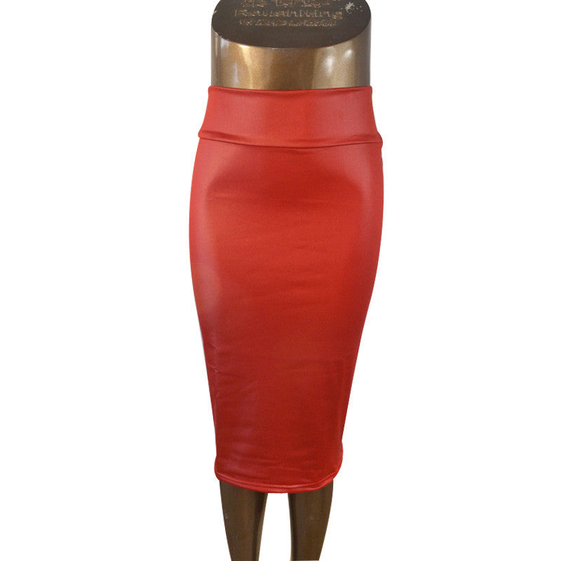 plus size high-waist faux leather pencil skirt black skirt 9 colors S/M/L/XL-Dollar Bargains Online Shopping Australia