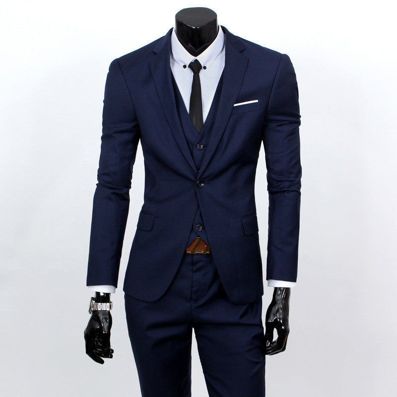 Three-piece formal blazer suit / Male suit of cultivate one's morality Business suits-Dollar Bargains Online Shopping Australia