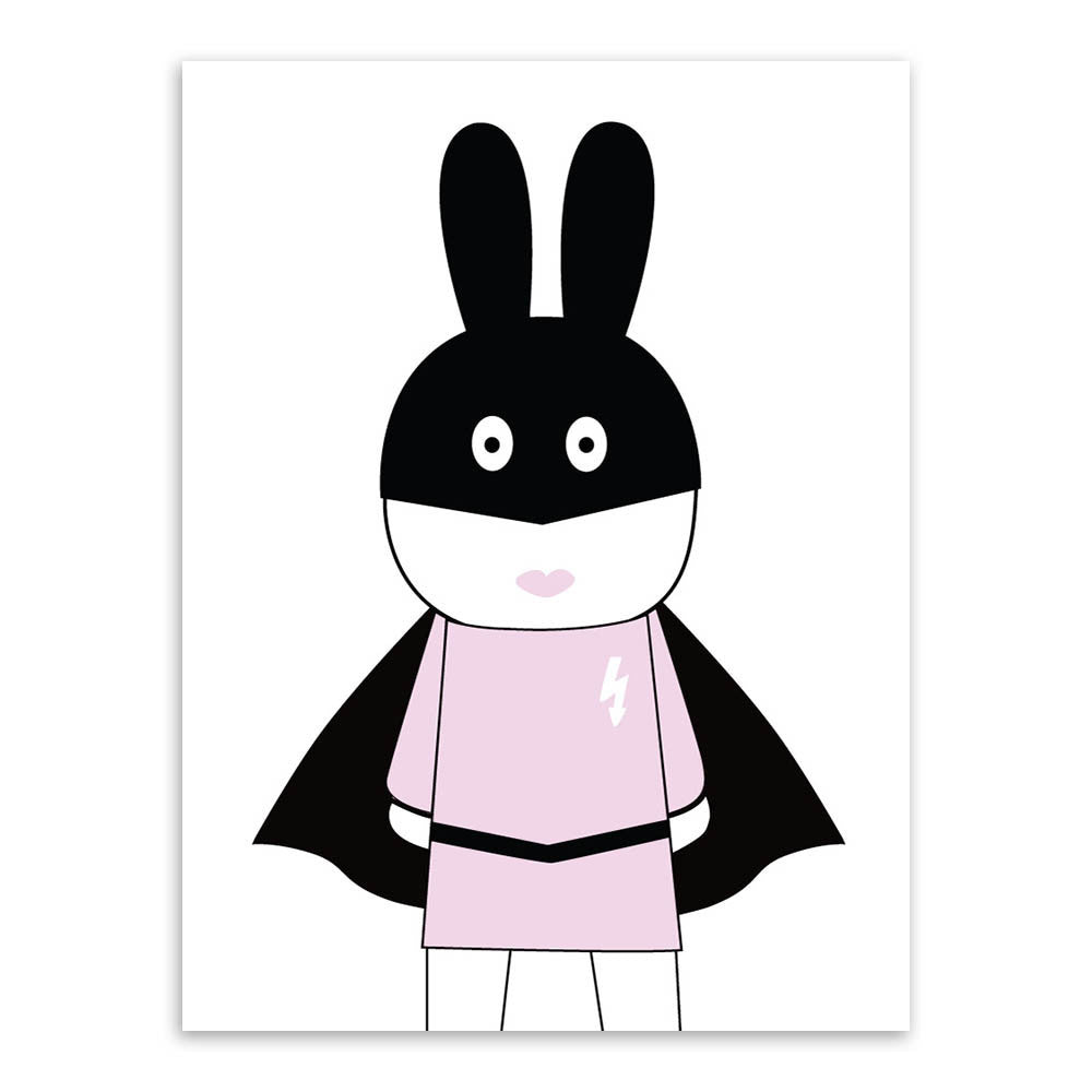 Modern Minimalist Nordic Black White Kawaii Animals A4 Large Art Prints Poster Kids Room Home Decor Wall Picture Canvas Painting Unframed-Dollar Bargains Online Shopping Australia