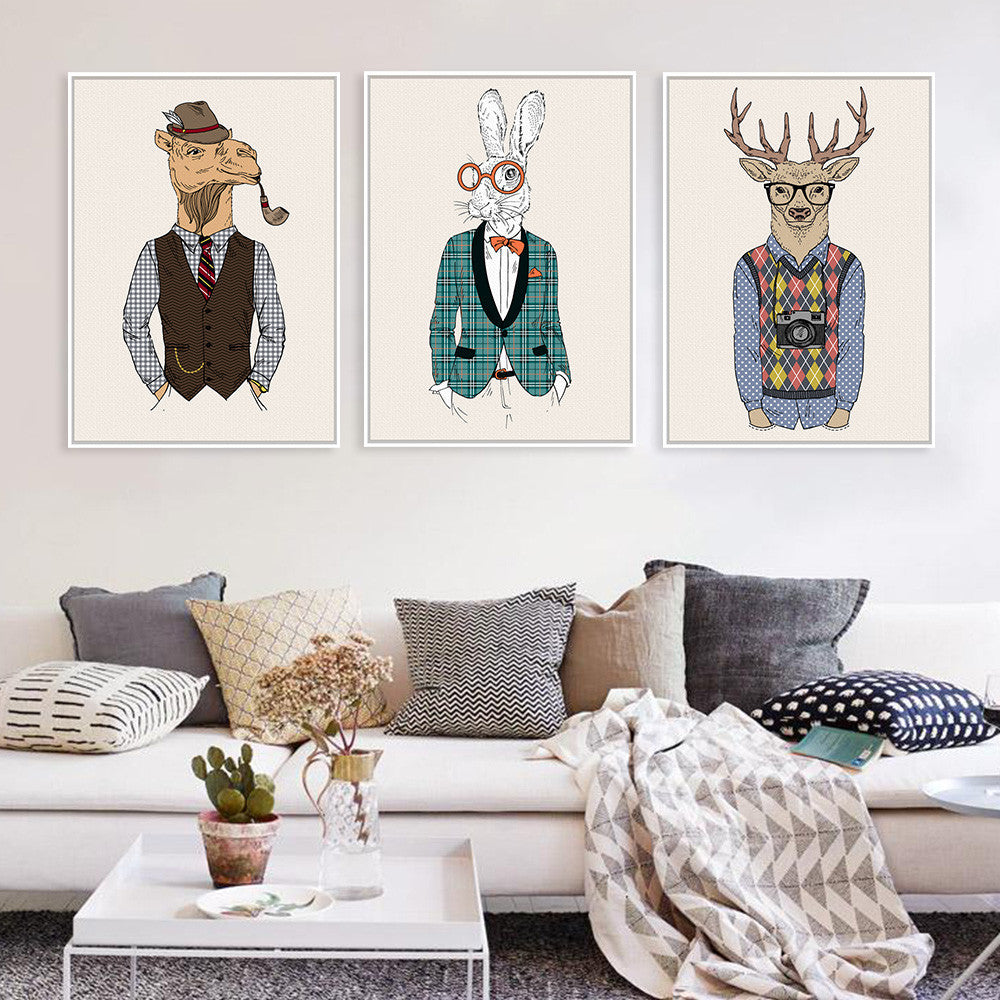 Fashion Animals Giraffe Zebra Horse A4 Vintage Art Prints Poster Hippie Wall Picture Canvas Painting No Framed Office Home Decor-Dollar Bargains Online Shopping Australia