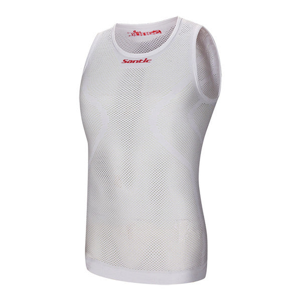 Santic Men Summer Cycling Jersey White Reflective Cycling Vest Team Sky Cycling Clothing Cycling Vest MN15011W-Dollar Bargains Online Shopping Australia