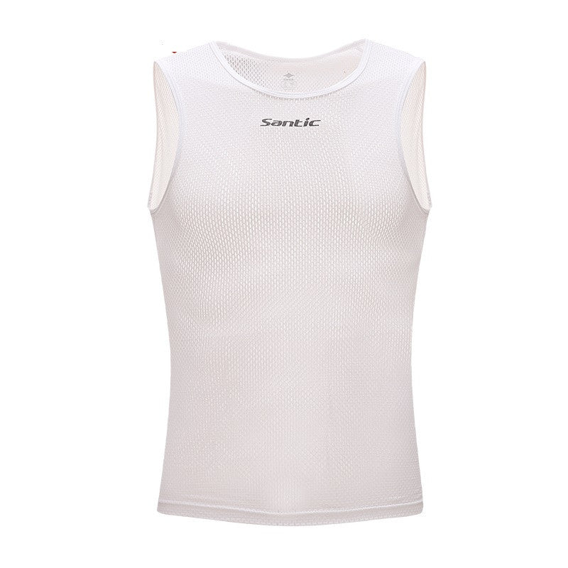 Santic Men Summer Cycling Jersey White Reflective Cycling Vest Team Sky Cycling Clothing Cycling Vest MN15011W-Dollar Bargains Online Shopping Australia