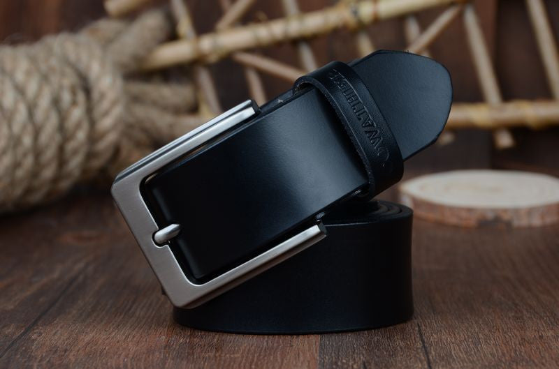 COWATHER mens cow genuine leather luxury strap male belts for men 3 colors plate buckle-Dollar Bargains Online Shopping Australia