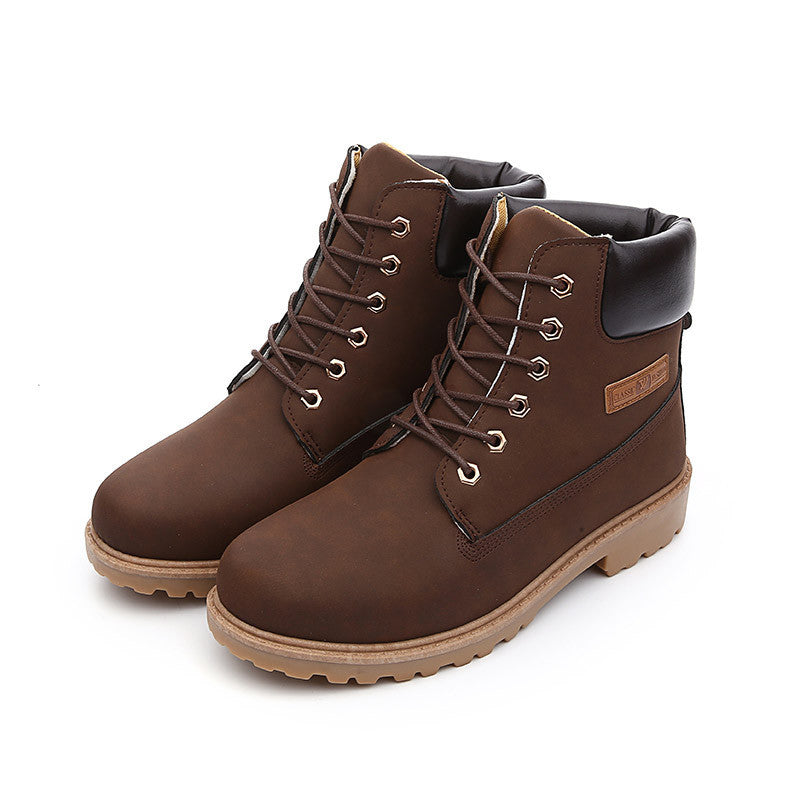 Fashion Casual Men Women Boots Autumn Winter Suede Tooling Snow boot Leather Couples Martin Big Size 36-46-Dollar Bargains Online Shopping Australia