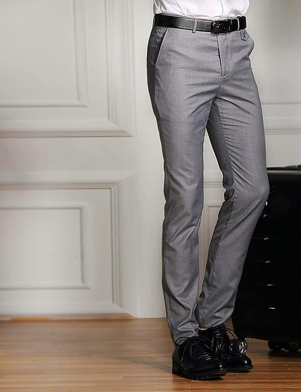 Formal Wedding Men Suit Pants Fashion Slim Fit Casual Brand Business Blazer Straight Dress Trousers high-grade Male-Dollar Bargains Online Shopping Australia