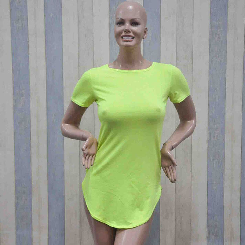 Short Sleeve Casual Tee T Shirt Mini Party Dress -  - 13