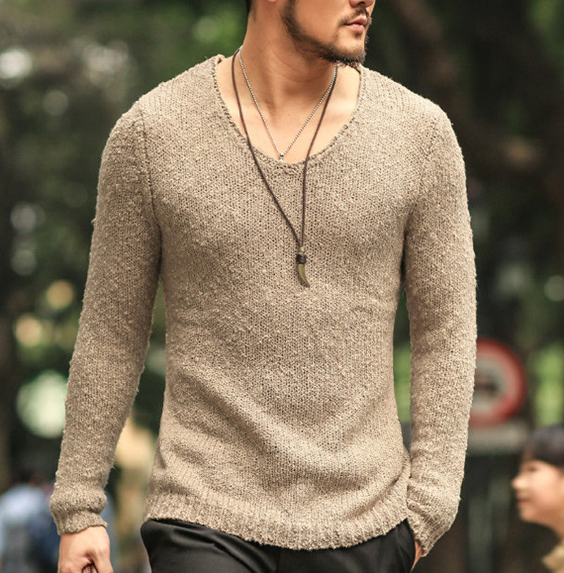 Pullover Men V neck Sweater Men's Brand Slim Fit Pullovers Casual Sweater Knitwear Pull Homme High Quality New Fashion - CelebritystyleFashion.com.au online clothing shop australia