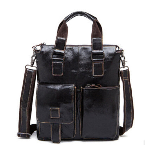 Genuine Leather Men bag Casual men's briefcase shoulder Bags Laptop crossbody messenger bag men leather men's travel bags-Dollar Bargains Online Shopping Australia