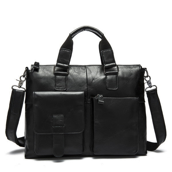 Genuine Leather Men bag Casual men's briefcase shoulder Bags Laptop crossbody messenger bag men leather men's travel bags-Dollar Bargains Online Shopping Australia