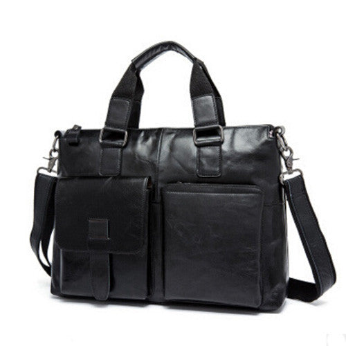 Genuine Leather Men bag Casual men's briefcase shoulder Bags Laptop crossbody messenger bag men leather men's travel bags-Dollar Bargains Online Shopping Australia