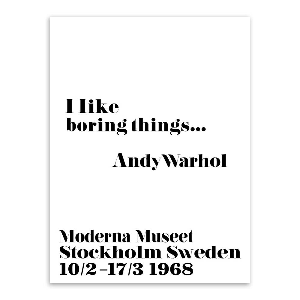 Modern Nordic Black White Minimalist Typography Andy Warhol Life Quotes Art Print Poster Wall Picture Canvas Painting Home Decor No Frame-Dollar Bargains Online Shopping Australia