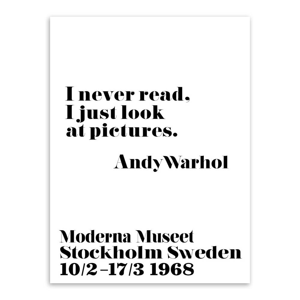 Modern Nordic Black White Minimalist Typography Andy Warhol Life Quotes Art Print Poster Wall Picture Canvas Painting Home Decor No Frame-Dollar Bargains Online Shopping Australia