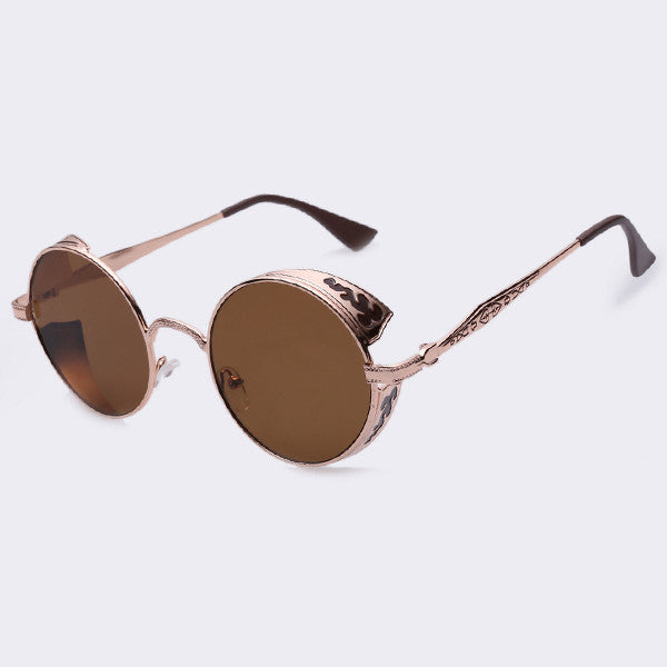 Steampunk Vintage Sunglass Fashion round sunglasses women brand designer metal carving sun glasses men oculos de sol S1635-Dollar Bargains Online Shopping Australia