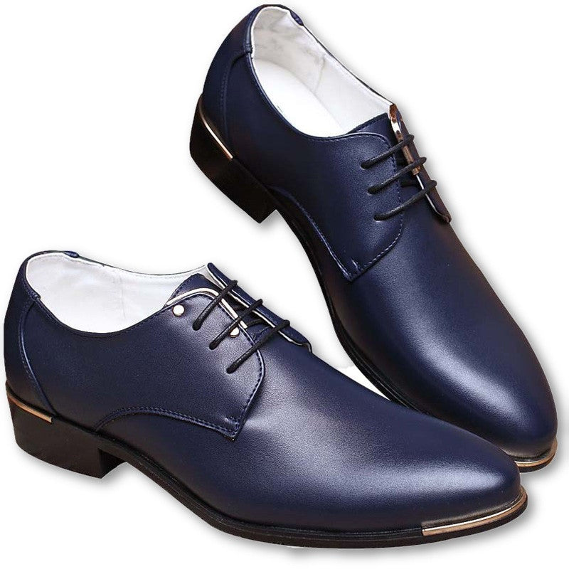 Fashion High Quality Genuine Pointed Leather Men Oxfords Lace-Up Business Men Shoes Men Dress Shoes Leather Shoes BRM-423-Dollar Bargains Online Shopping Australia