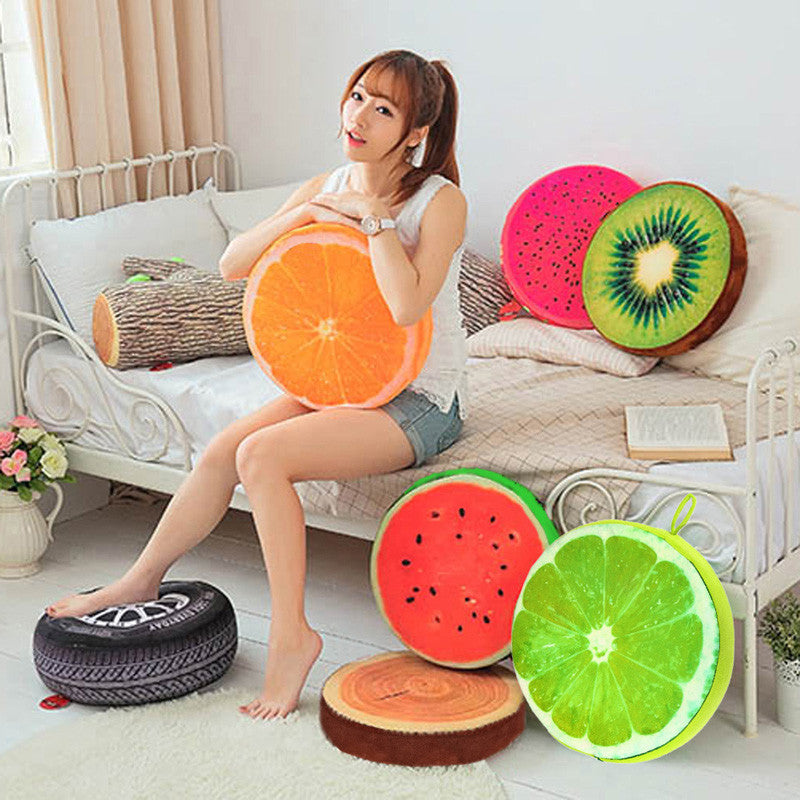 Creative 3D Summer Fruit PP Cotton Office Chair Back Cushion Sofa Throw Pillow-Dollar Bargains Online Shopping Australia