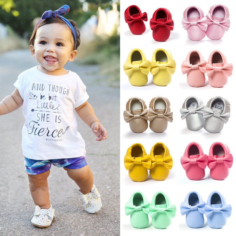 Handmade Soft Bottom Fashion Tassels Baby Moccasin Newborn Babies Shoes 14-colors PU leather Prewalkers Boots - CelebritystyleFashion.com.au online clothing shop australia