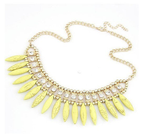 Fashion Women Crystal Pendant Chain Choker Chunky Statement Bib Necklace BOHO-Dollar Bargains Online Shopping Australia