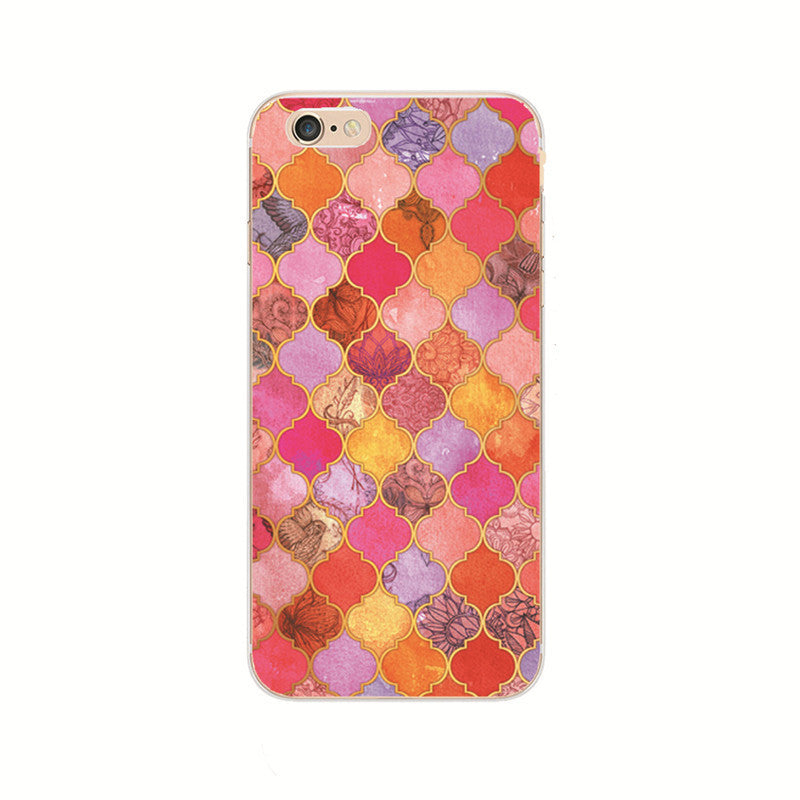 Shell For Apple iPhone 5 5S SE 5C 6 6S 7 Plus 6SPlus Back Case Cover Printing Mandala Flower Datura Floral Cell Phone Cases-Dollar Bargains Online Shopping Australia