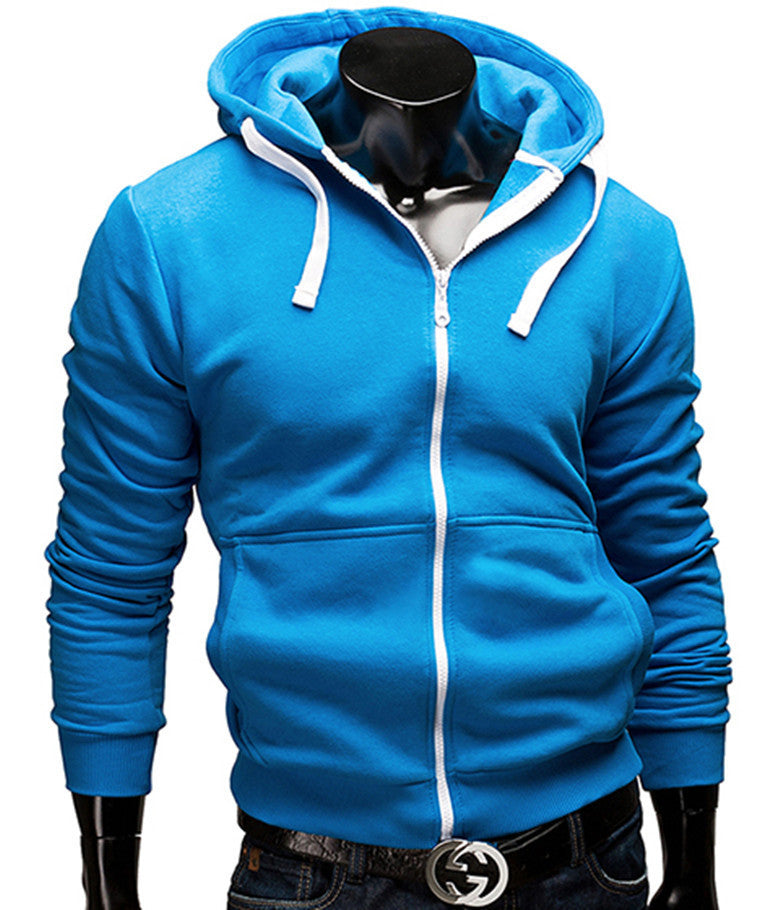 Fashion Brand Hoodies Men Casual Sportswear Man Hoody Zipper Long-sleeved Sweatshirt Men Five Colors Slim Fit Men Hoodie-Dollar Bargains Online Shopping Australia