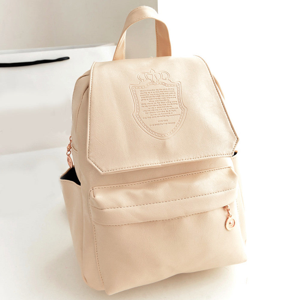 Fashion Oil Leather Backpack Women School Bags for Teenagers PU Leather Backpack 4 Colors Travel Bag Pouch Mochila Feminina-Dollar Bargains Online Shopping Australia