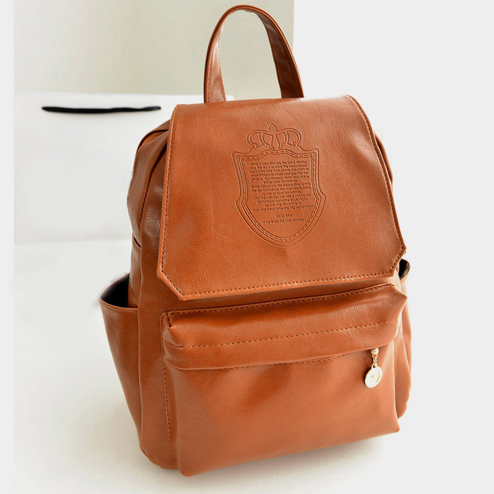 Fashion Oil Leather Backpack Women School Bags for Teenagers PU Leather Backpack 4 Colors Travel Bag Pouch Mochila Feminina-Dollar Bargains Online Shopping Australia