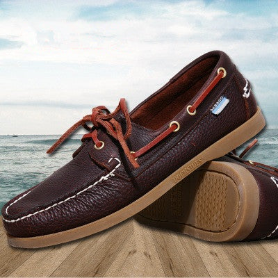 Spring /Autumn Fashion Casual Men's Boat shoes European style Lace-up Flat Round toe lightweight men's shoes - CelebritystyleFashion.com.au online clothing shop australia