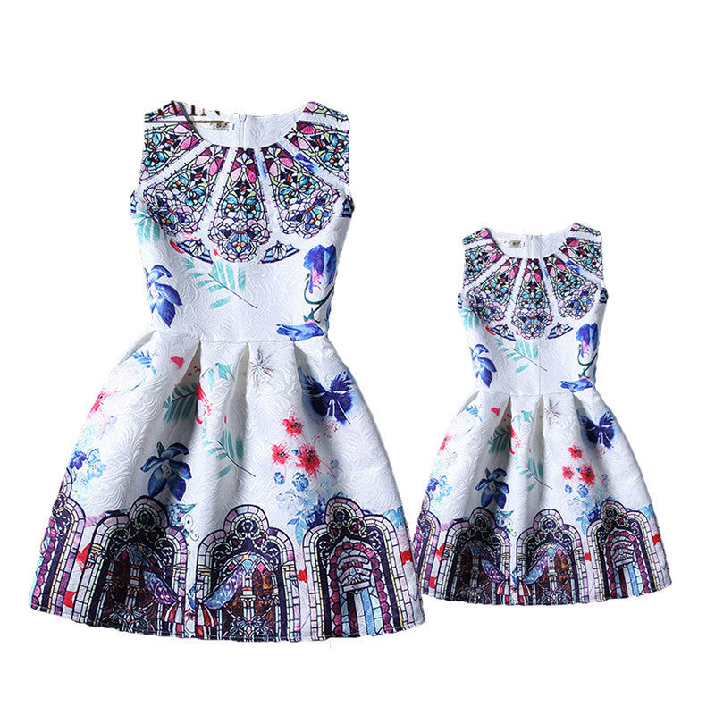 Family Matching Clothing Dresses For Girls And Mother Family Matching Mother Daughter Clothes European Girl Dress KD457-Dollar Bargains Online Shopping Australia