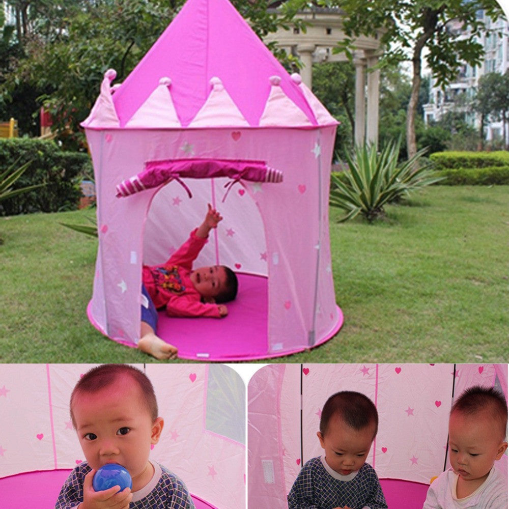 Portable Pink Children Kids Play Tents Outdoor Garden Folding Toy Tent Pop Up Kids Girl Princess Castle Outdoor House Kids Tent-Dollar Bargains Online Shopping Australia
