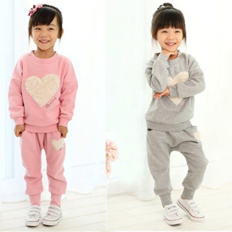 Free Shiping love clothing kids girls clothes sets,baby girl long sleeve + pant set Children love sports kids clothing sets - CelebritystyleFashion.com.au online clothing shop australia