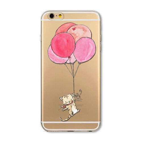 iPhone Case Cover For iPhone 6 6s 4.7" Ultra Soft TPU Silicon Transparent Flowers Animals Scenery Mobile Phone Bag Cover-Dollar Bargains Online Shopping Australia