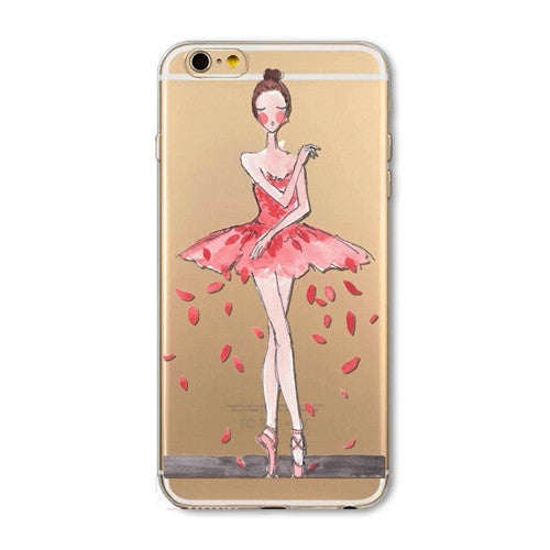 iPhone Case Cover For iPhone 6 6s 4.7" Ultra Soft TPU Silicon Transparent Flowers Animals Scenery Mobile Phone Bag Cover-Dollar Bargains Online Shopping Australia