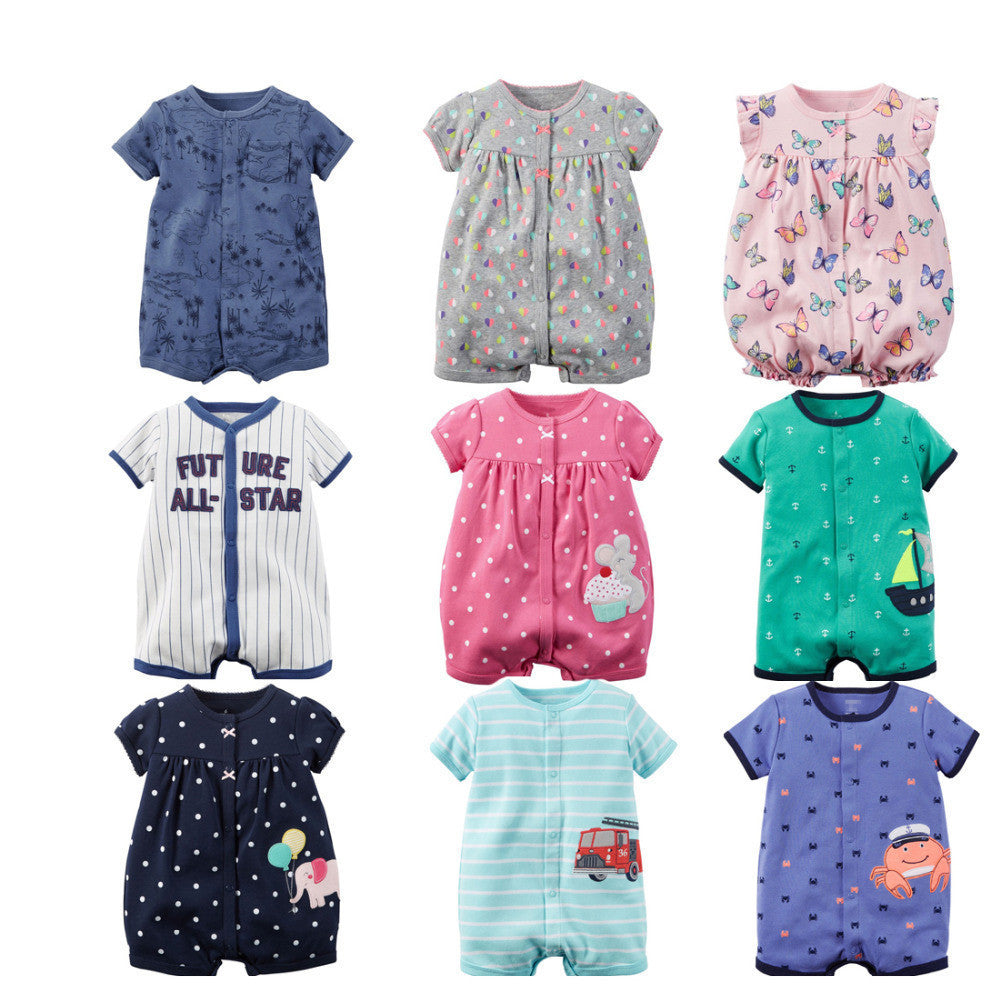 Summer Baby Girl Clothes Kid Jumpsuit Baby Boy Body Suit Clothing Short Sleeve Romper - CelebritystyleFashion.com.au online clothing shop australia