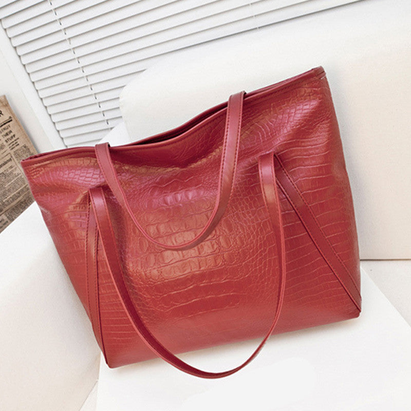 Black Casual Women Shoulder Bags PU Leather Female Big Tote Bags for Ladies Handbag Large Capacity sac a main femme de marque-Dollar Bargains Online Shopping Australia