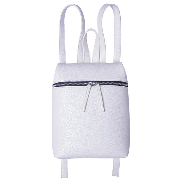 Simple Designer Small Backpack Women White and Black Travel PU Leather Backpacks Ladies Fashion Female Rucksack Back Bags-Dollar Bargains Online Shopping Australia