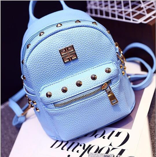 Women Leather Backpack School Bag Cute Rivet Backpack for Teenage Girl Classical Black Rucksack Shoulder Bag-Dollar Bargains Online Shopping Australia