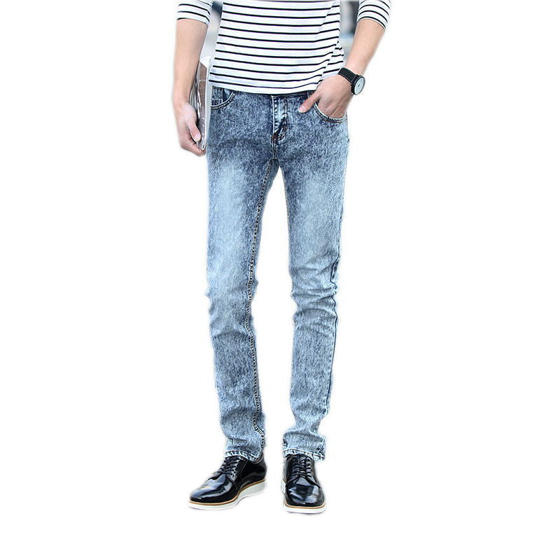 male black skinny jeans shorts men's clothing trend slim small trousers male casual trousers Large size 27-36-Dollar Bargains Online Shopping Australia