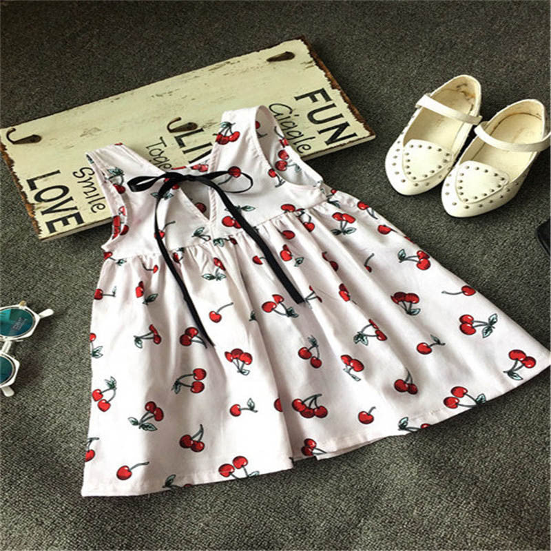 Summer girl dress Print pattern Children tutu dresses for girls baby girl clothes Sleeveless girls dresses-Dollar Bargains Online Shopping Australia