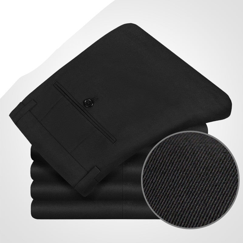 Men Brand Work Wear Office Black Blue Gray Flat Suit Pants Wedding Party Business Formal Trousers-Dollar Bargains Online Shopping Australia